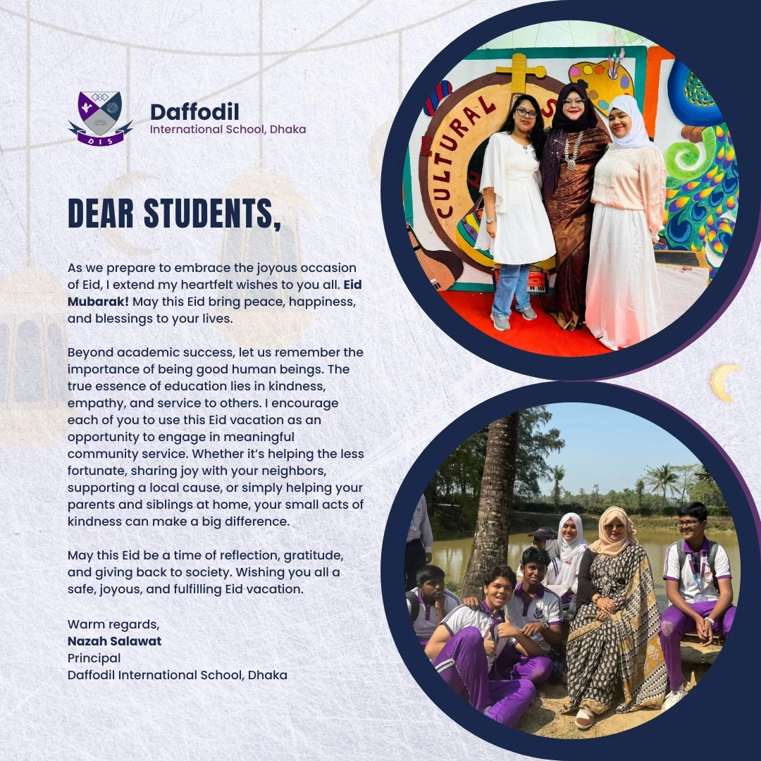 "Celebrating Eid Together: A Note from the Principal"